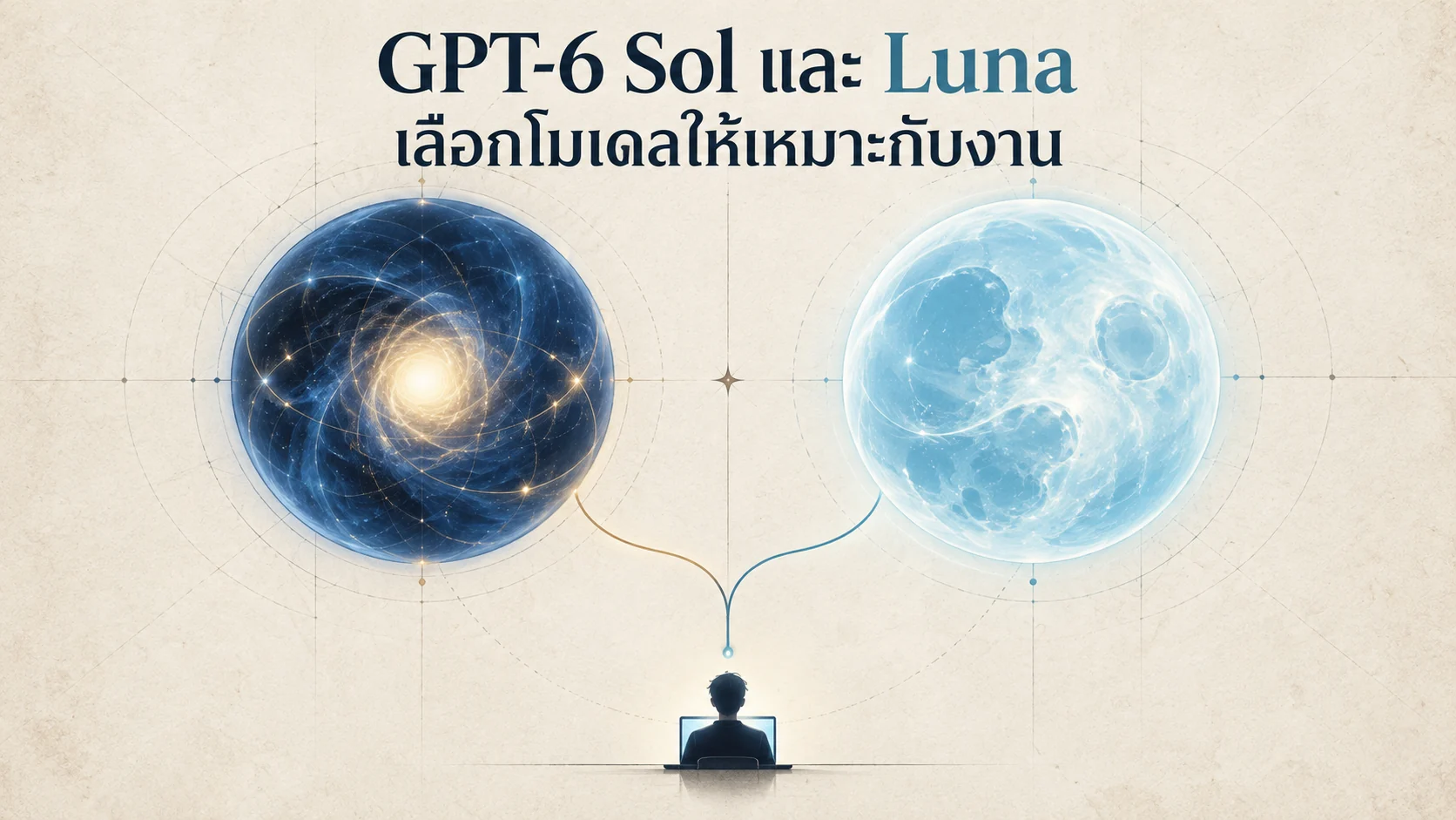 ภาพประกอบ GPT-6 Sol และ Luna กับการเลือกโมเดลให้เหมาะกับงาน