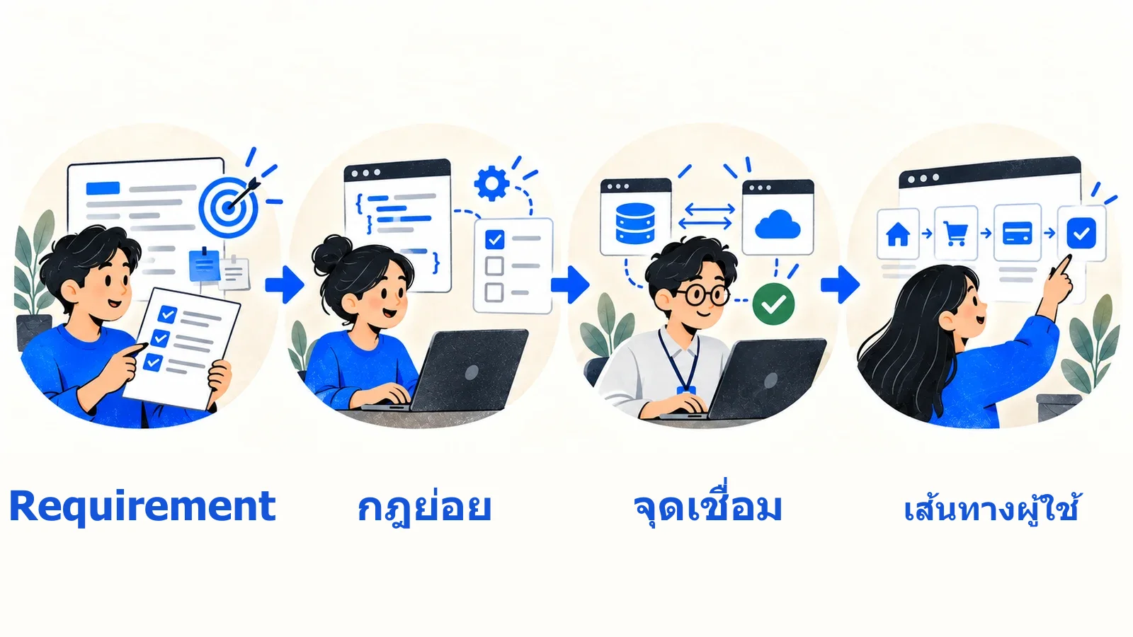 ระดับทดสอบและสิ่งที่แต่ละระดับเห็น